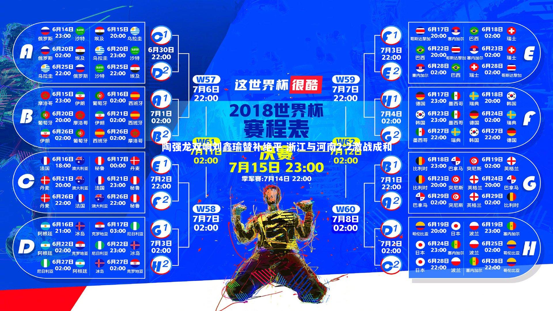 【开云体育】陶强龙双响刘鑫瑜替补绝平 浙江与河南2-2激战成和